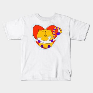 Friends Forever: Embrace the Love with Hug-a-Cat Kids T-Shirt